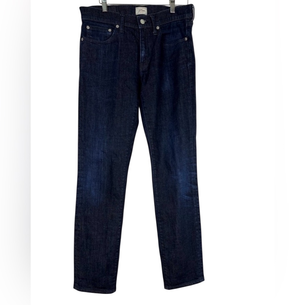 J. Crew  Men’s  484 Slim Dark Wash Jeans size W 30” L 32” Zipper& button Closure